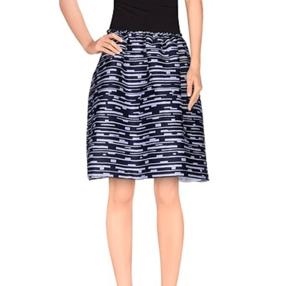 スカート made in italy JIL SANDER navy skirt Jil Sander Navy Retail-$810 S16 Blue Inverted Pleat Knee